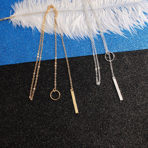 Simple Personality Circle Short Necklace For Women - Zambeel