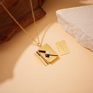 Simple Personality Envelope Pendant Necklace Fashion Retro - Zambeel