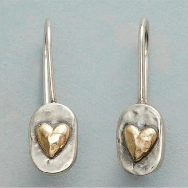 Simple Romantic Love Geometric Shape Earrings - Zambeel