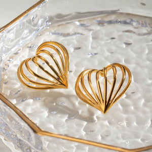 Simple Special - interest Design 18K Gold Stainless Steel Heart - Zambeel
