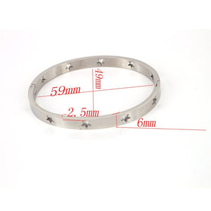 Simple Stainless Steel Hollow XINGX Bracelet - Zambeel