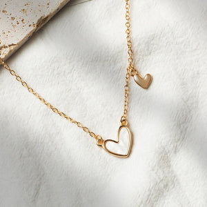 Simple Trend Street Snap Acrylic Heart Necklace Clavicle Chain Neck Chain Women - Zambeel