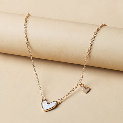 Simple Trend Street Snap Acrylic Heart Necklace Clavicle Chain Neck Chain Women - Zambeel