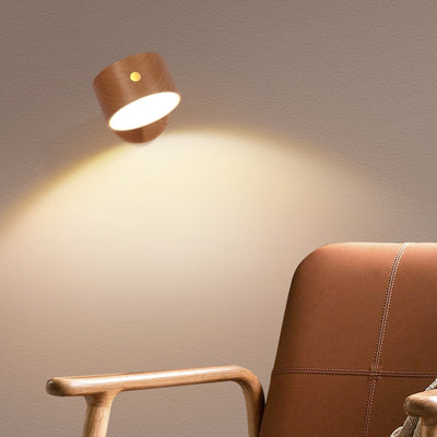 Simple Wooden Bedside Lamp In Bedroom - Zambeel