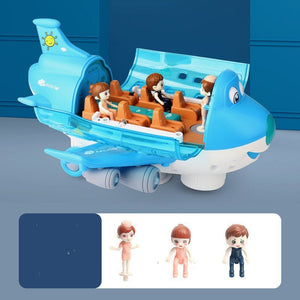 Simulation Model 360 Rotating Music Light Children's Toy Airplane - Zambeel