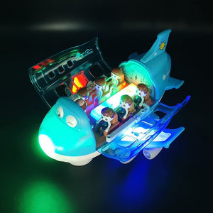 Simulation Model 360 Rotating Music Light Children's Toy Airplane - Zambeel