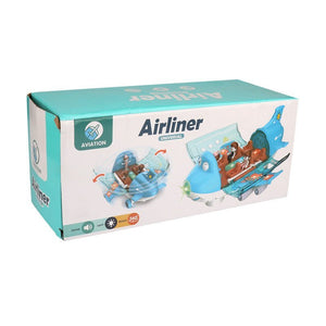 Simulation Model 360 Rotating Music Light Children's Toy Airplane - Zambeel