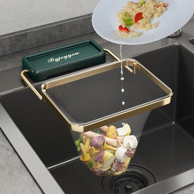 Sink Filter Rack Kitchen Foldable Sink Strainer Mesh Bag Stand Waste Garbage Net Shelf Anti - Clogging Disposable Garbage Mesh Bag - Zambeel