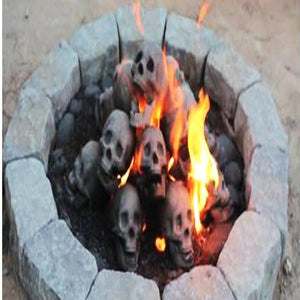 Skull Halloween Barbecue Fire Ornament Design Decoration - Zambeel