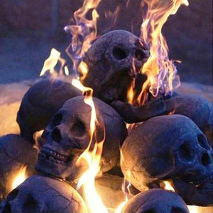 Skull Halloween Barbecue Fire Ornament Design Decoration - Zambeel