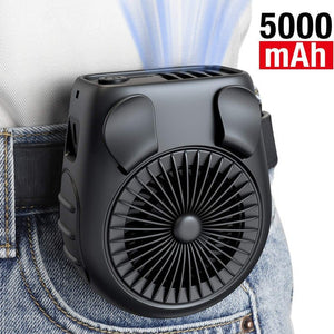 Small Carry - on Waist Hanging Fan, Rechargeable Mini Hanging Neck Fan - Zambeel