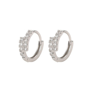 Small Diamond Ear Clip Female Light Luxury Minority Commuting Fashion Earrings Christmas Gift Wedding Jewelry - Zambeel