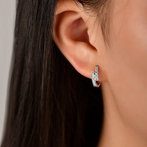 Small Diamond Ear Clip Female Light Luxury Minority Commuting Fashion Earrings Christmas Gift Wedding Jewelry - Zambeel