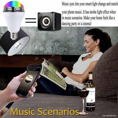 Smart LED Colorful Bulb Bluetooth Wireless Speaker - Zambeel