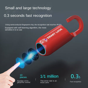 Smart USB Rechargeable Fingerprint Code Lock Easy To Carry Backpack Fingerprint Lock For Gym School Locker House Door Travel Luggage Backpack - Zambeel