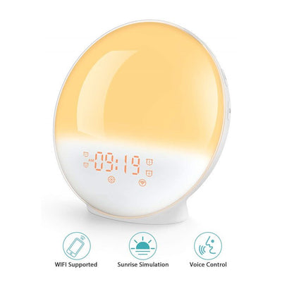 Smart Version APP Controlled WIFI 7 Color Changing Digital Wake Up Light - Zambeel