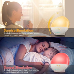 Smart Version APP Controlled WIFI 7 Color Changing Digital Wake Up Light - Zambeel