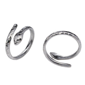 Snake Animal Adjustable Titanium Steel Ring Vintage - Zambeel