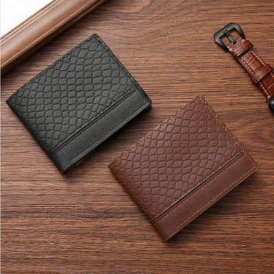 Snakeskin Pattern Men's Short Wallet - Zambeel