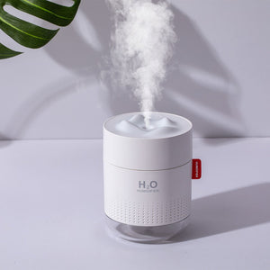 Snow Mountain Humidifier Mini Portable 500m Cool Mist Desktop Personal Air Ultrasonic Diffuser With Romantic Night Lamp - Zambeel