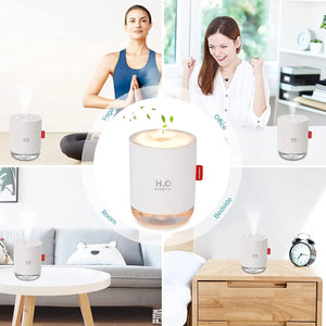 Snow Mountain Humidifier Mini Portable 500m Cool Mist Desktop Personal Air Ultrasonic Diffuser With Romantic Night Lamp - Zambeel