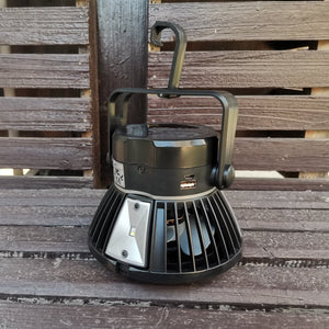 Solar Camping Light Foldable Fan Hanging Hook Rechargeable Battery Operated USB 3 Level Air Flow Fan For Camping Tent - Zambeel