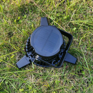 Solar Camping Light Foldable Fan Hanging Hook Rechargeable Battery Operated USB 3 Level Air Flow Fan For Camping Tent - Zambeel