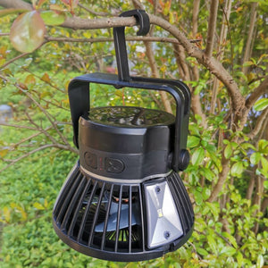 Solar Camping Light Foldable Fan Hanging Hook Rechargeable Battery Operated USB 3 Level Air Flow Fan For Camping Tent - Zambeel