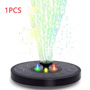 Solar Fountain Pump Fountain Light Round Floating Fountain Pump Color LED Light - Zambeel