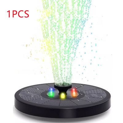 Solar Fountain Pump Fountain Light Round Floating Fountain Pump Color LED Light - Zambeel