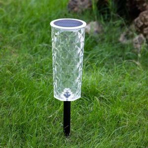 Solar Garden Lamp 10 Colors Changing Crystal Lamp Rose Light Shape LED Romantic Diamond Atmosphere Project Light - Zambeel