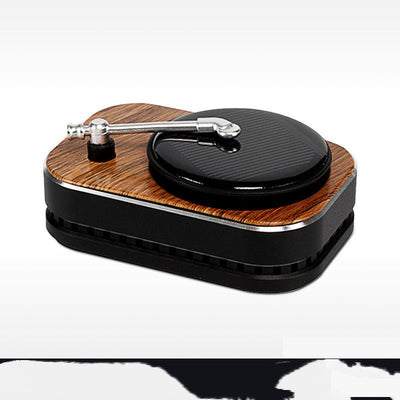 Solar Record Player Rotating Perfume Car Accessories Aromatherapy Decoration - Zambeel