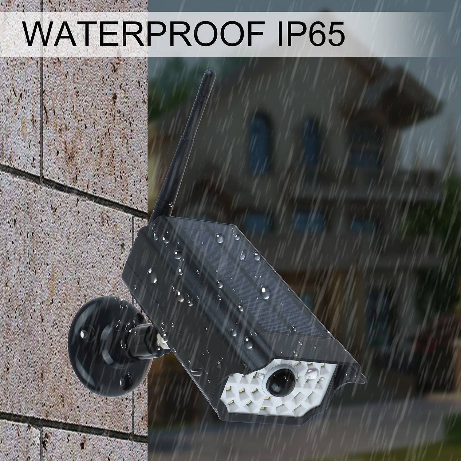 Solar Simulation Monitor Lamp Wall Lamp Scare Thief Anti - theft 30LED Infrared Sensor Lamp - Zambeel