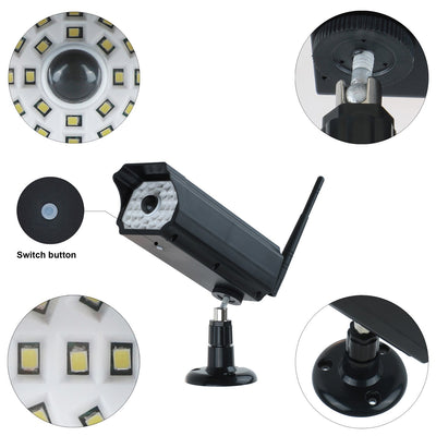 Solar Simulation Monitor Lamp Wall Lamp Scare Thief Anti - theft 30LED Infrared Sensor Lamp - Zambeel