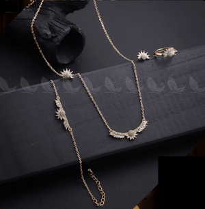 Solitaire Diamond Necklace Set - Zambeel