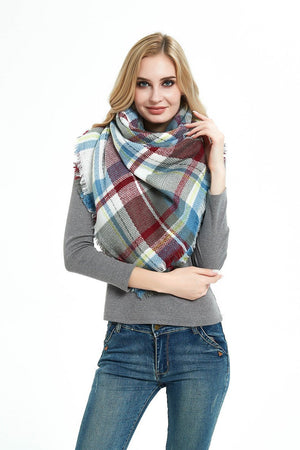 Square Blanket Talma Scarf Women's Neck Warmer Plus - sized Size Talma - Zambeel