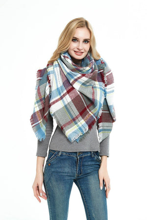 Square Blanket Talma Scarf Women's Neck Warmer Plus - sized Size Talma - Zambeel