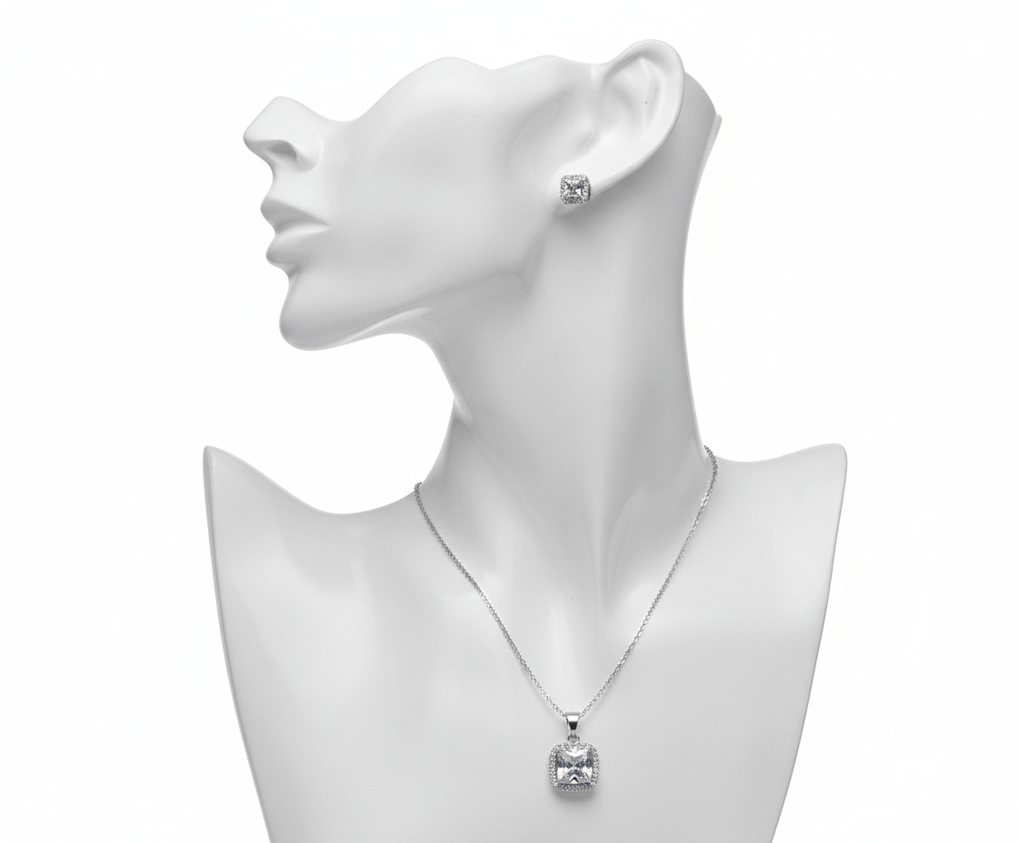 Square Cubic Zirconia Set - Zambeel