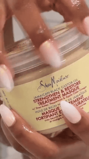 SheaMoisture - قناع زيت الخروع الجامايكي الأسود لتقوية الشعر وترميمه