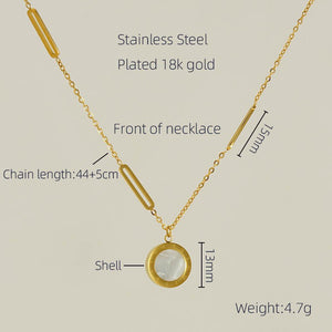 Stainless Steel 18K Asymmetric Letter Necklace - Zambeel