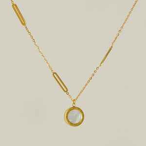 Stainless Steel 18K Asymmetric Letter Necklace - Zambeel