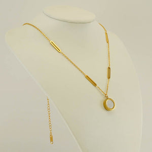 Stainless Steel 18K Asymmetric Letter Necklace - Zambeel