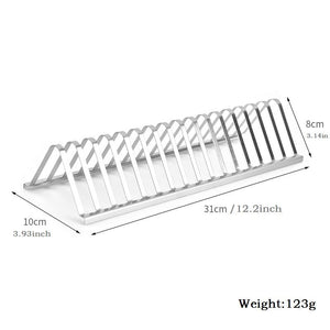 Stainless Steel Barbecue Grill Holder Smoking Rib Racks Grilling BBQ Accessories Outdoor Roasting Stand Picnic Utensil - Zambeel