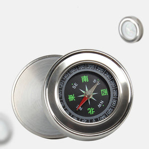 Stainless Steel Compass Portable Outdoor Hiking Camping - Zambeel