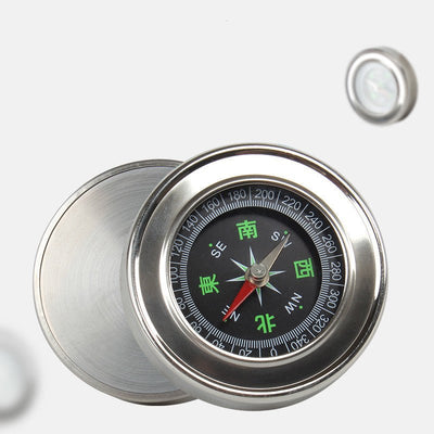 Stainless Steel Compass Portable Outdoor Hiking Camping - Zambeel