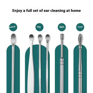 Stainless Steel Ear Pick Set with Keychain Case - Zambeel