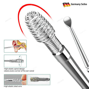 Stainless Steel Ear Pick Set with Keychain Case - Zambeel