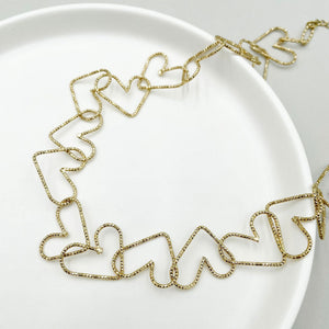Stainless Steel Electroplating Heart Shape Clavicle Necklace - Zambeel