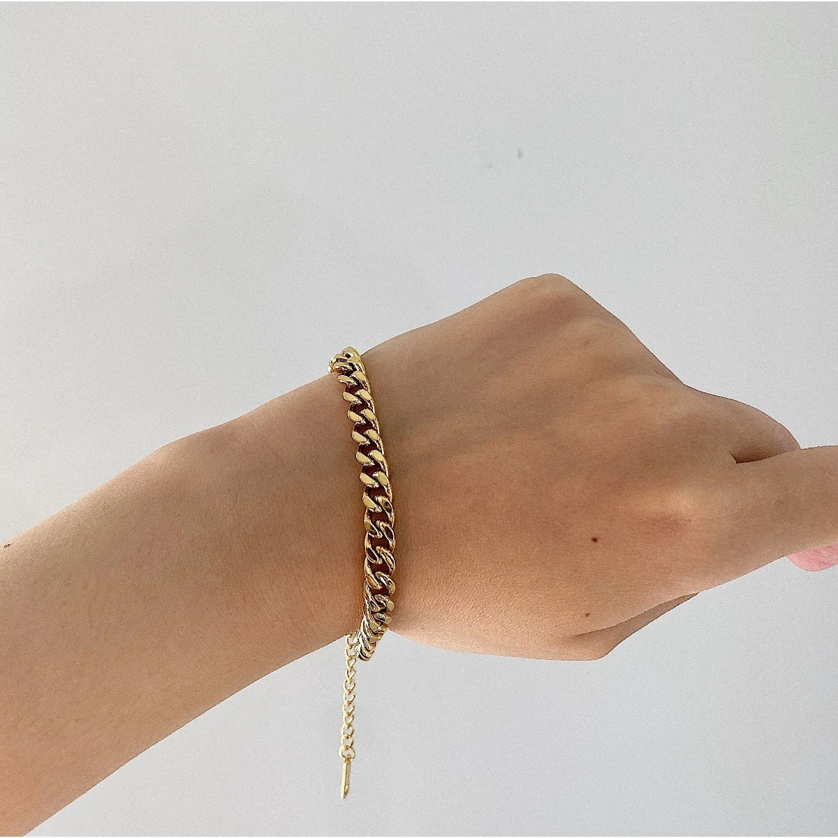 Stainless Steel Gold - plated Chain Bracelet - Zambeel