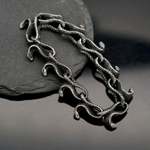 Stainless Steel Men's Bracelet Snake Head - Zambeel
